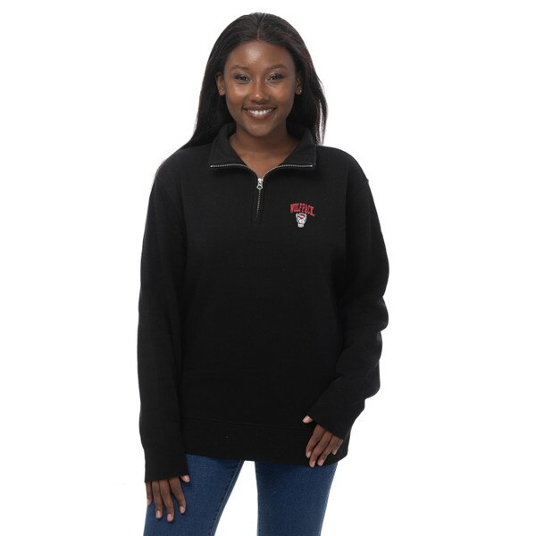 Black Ladies Quarterzip Pullover -